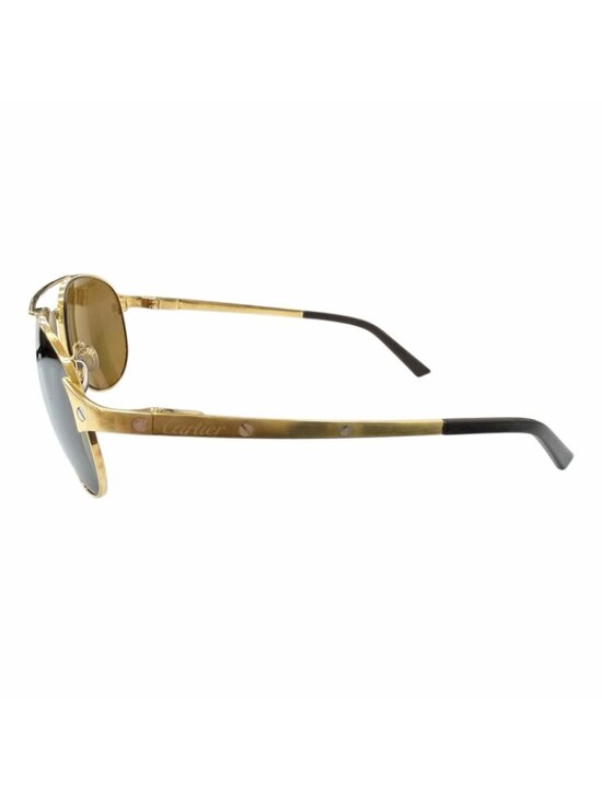 Cartier Santos Dumont 130 Two Bridge Teardrop Polarized Lens Sunglasses Gold main image 6